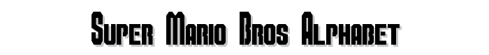 Super Mario Bros Alphabet font